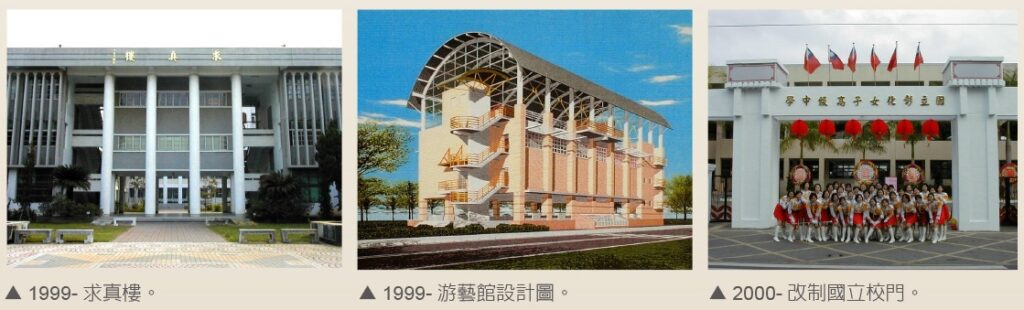 74年迄今校景 求真樓 游藝館 校門