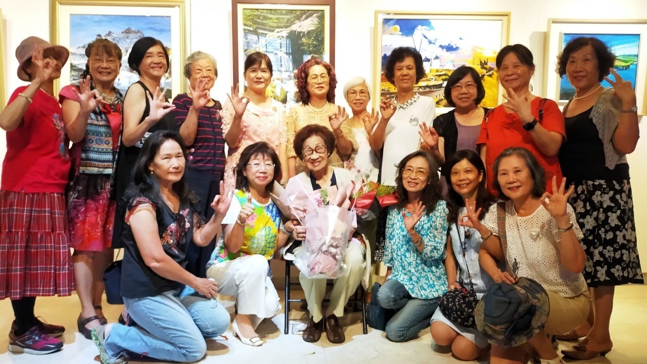 20240810周楊英校友97歲生日畫展