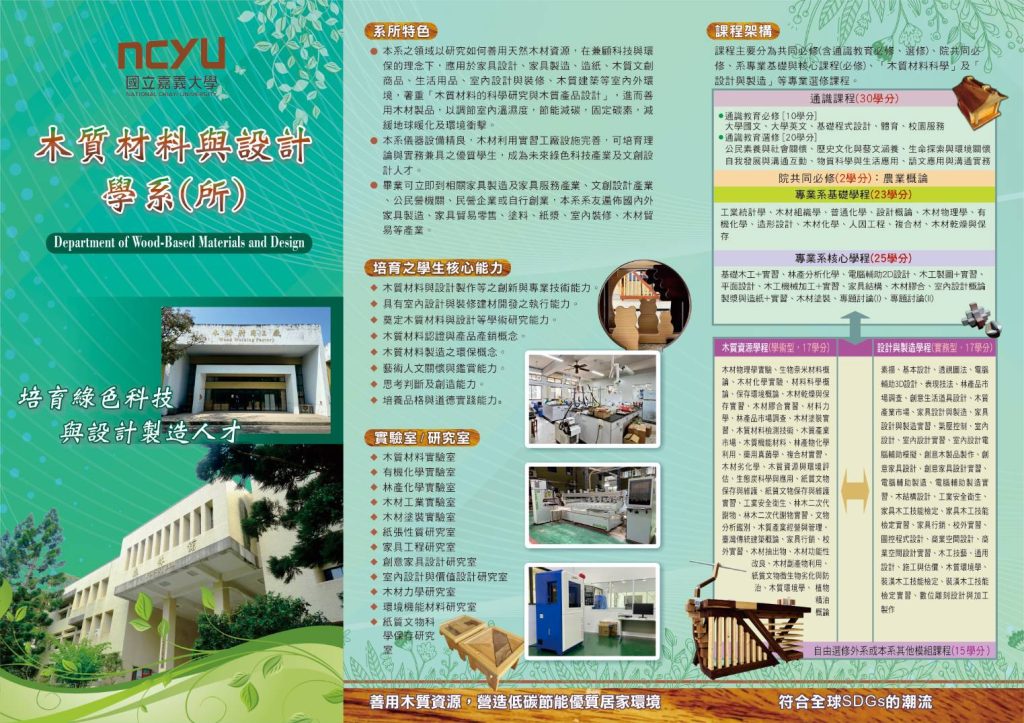 嘉義大學農學院木質材料與設計學系介紹海報1